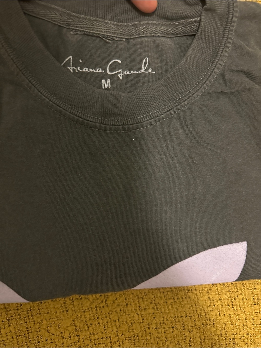 Ariana Grande gray Tee with Lilac Accent